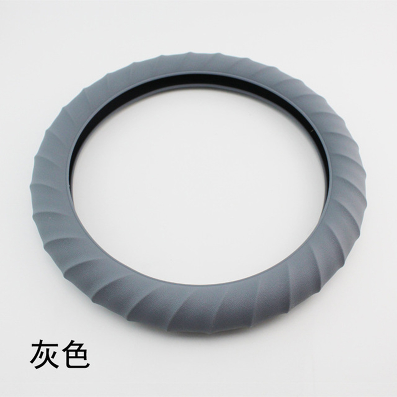 Silicone Steering Wheel Cover Classic Water Ripple Wear-Resistant Silica Gel Steering Wheel Cover Car Universal Non-Slip Steering Wheel Cover