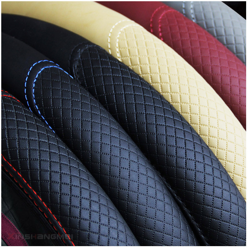 Car Steering Wheel Cover Fiber Leather Double round Elastic Band Handle Cover without Inner Ring AliExpress Amazon Cross-Border Trade