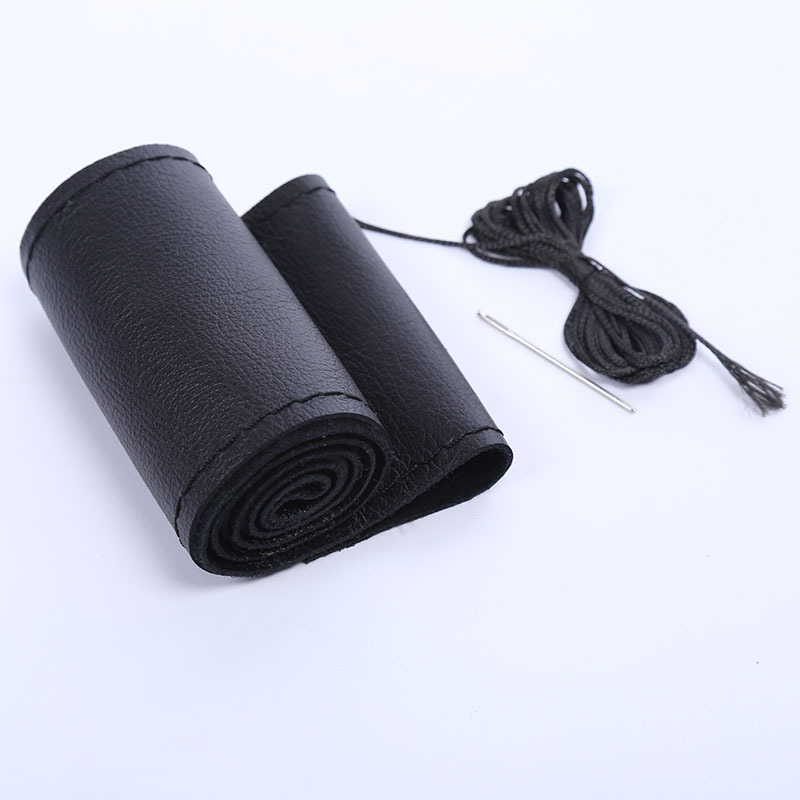 Hand-sewn leather Steering wheel cover non-slip sweat absorption set four Seasons GENERAL Motors direction cover source Manufacturer Direct