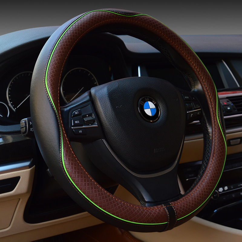 Car Embossed Leather Steering Wheel Cover Car Universal Grip Cover Tmall Amazon Factory Direct Delivery 131