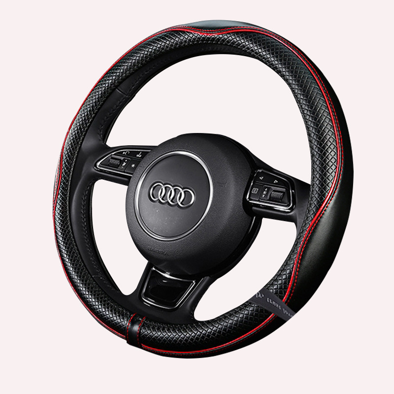 Car Embossed Leather Steering Wheel Cover Car Universal Grip Cover Tmall Amazon Factory Direct Delivery 131