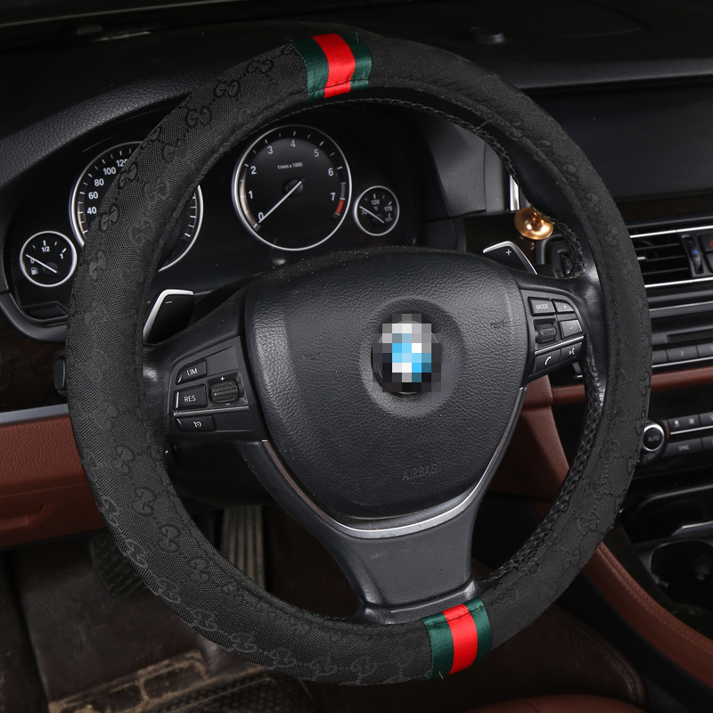 Car Steering Wheel Cover Simple Classic Interior Four Seasons Universal Shoulder Sleeve Door Handle Cover Handle Cover Brake Cover
