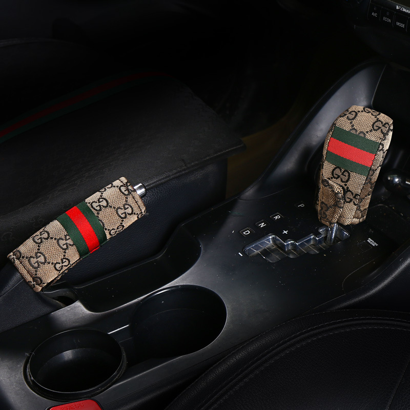 Car Steering Wheel Cover Simple Classic Interior Four Seasons Universal Shoulder Sleeve Door Handle Cover Handle Cover Brake Cover
