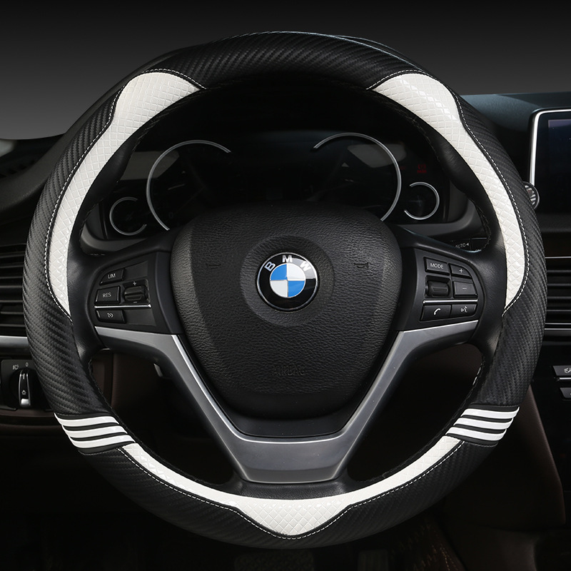 Women&#039;s Carbon Fiber Four Seasons Car Steering Wheel Cover Cute Cat Good Feel Wholesale Car Steering Wheel Cover One Piece Dropshipping