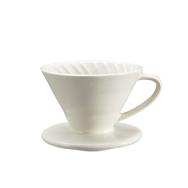 Ceramic Pour-over Coffee Filter Cup V60 Conical Drip Funnel Filter Cloud Coffeepot Set Coffee Appliance