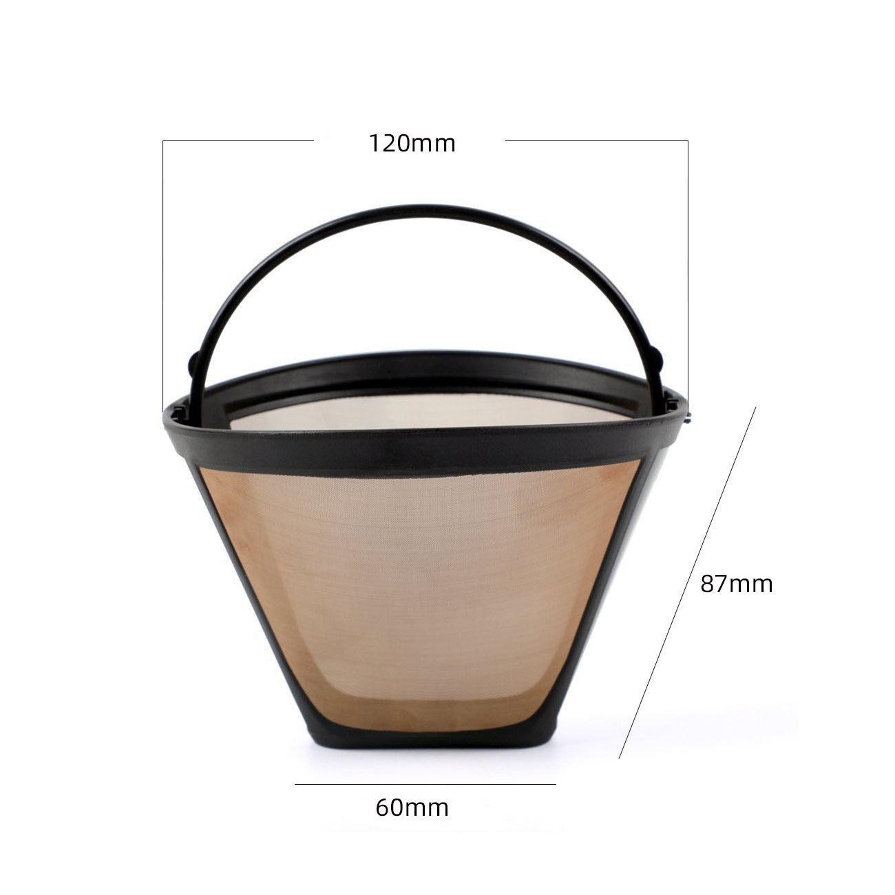 Coffee Filter Screen Stainless Steel Hand Made Coffee Maker Filter-Free Paper Filter Drip Type Coffee Funnel Filter Cup