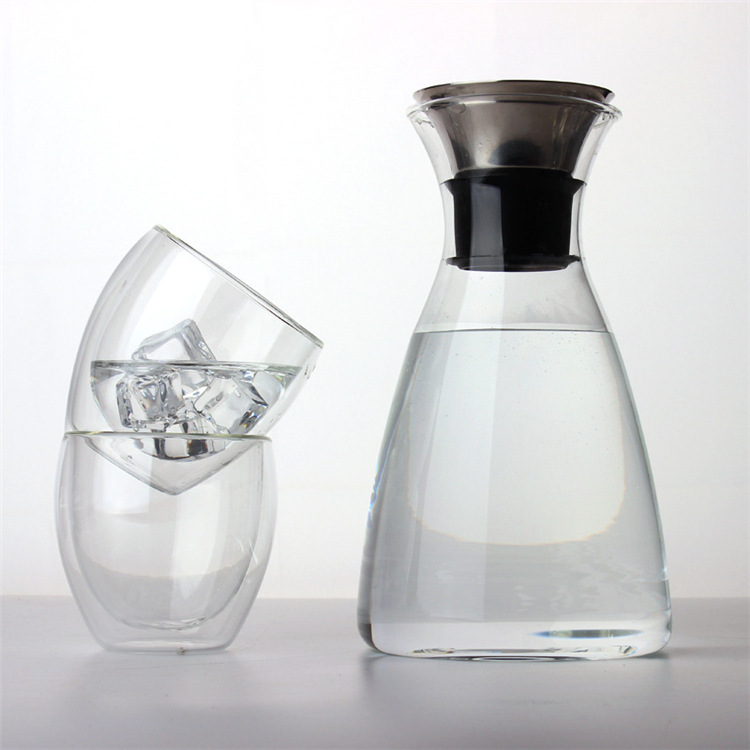 Cold Water Jug Heat-Resistant Glass Pot Transparent Filter Water Bottle Large Capacity Water Pitcher Jug Juice Pot