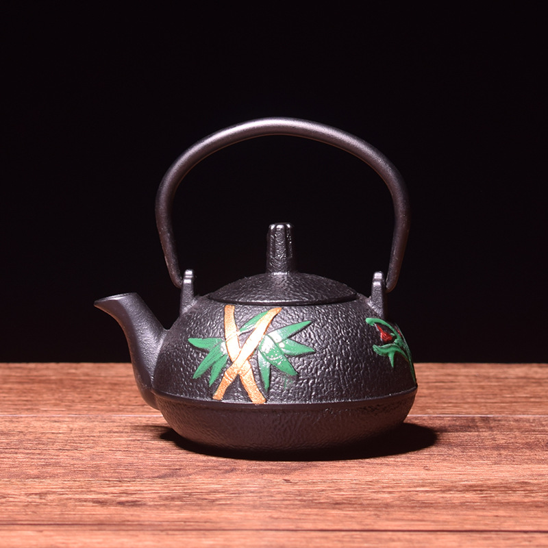 Japanese Cast Iron Pot Spot Whole Double Iron GoldPlated Iron Teapot Uncoated Tea Set Boiled Teapot with Filter Screen
