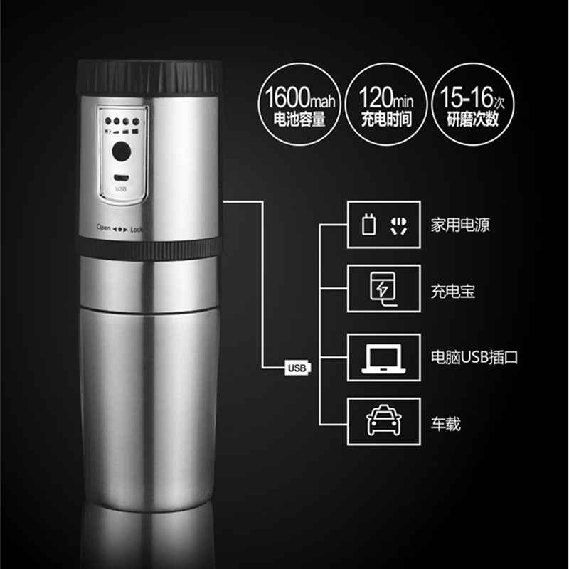 Stainless Steel Coffee Grinder Coffee Grinder onBoard Coffee Pot Filter Coffee Machine Hand Wash Pot CrossBorder