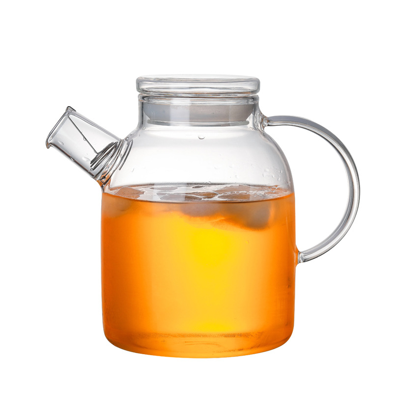 Hair Large Capacity Thick Cold Water Jug Transparent Lid Juice Cup HeatResistant Filter Glass Water Pitcher