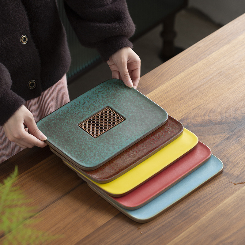 Solid Wood Mini Tea Tray Blackwood Rosewood Ceramic Tea Tray Water Storage Small Tea Table Bubble Filter Tea Tray Whole