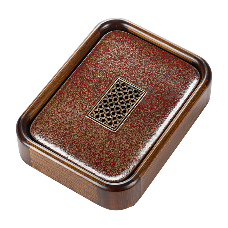 Solid Wood Mini Tea Tray Blackwood Rosewood Ceramic Tea Tray Water Storage Small Tea Table Bubble Filter Tea Tray Whole