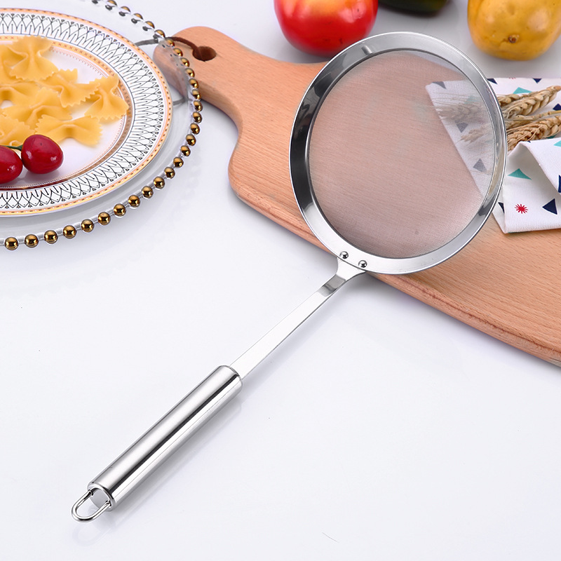 304 Stainless Steel Deep Frying Hot Pot Strainer Oil Grid Kitchen Soybean Milk Fruit Filter Oil Strainer Spoon Kitchen Gadget