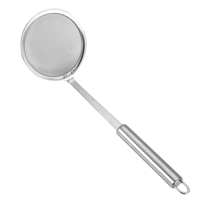 304 Stainless Steel Deep Frying Hot Pot Strainer Oil Grid Kitchen Soybean Milk Fruit Filter Oil Strainer Spoon Kitchen Gadget