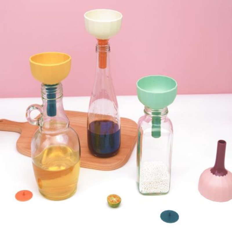 Dual-Purpose Silicone Folding Funnel Filter Foldable Oil Funnel Wine Container Pouring Liquor Separation Filter Oil Leakage Funnel
