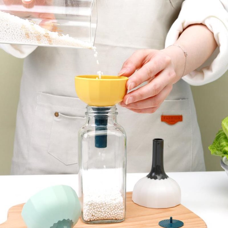 Dual-Purpose Silicone Folding Funnel Filter Foldable Oil Funnel Wine Container Pouring Liquor Separation Filter Oil Leakage Funnel