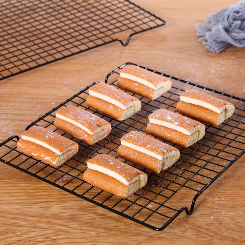 Cooling Rack Baking Cold Shelf Cake Bread Cooling Stand Rectangular Grid Fried Drain Oil Filtering Mesh Barbecue Stainless Steel