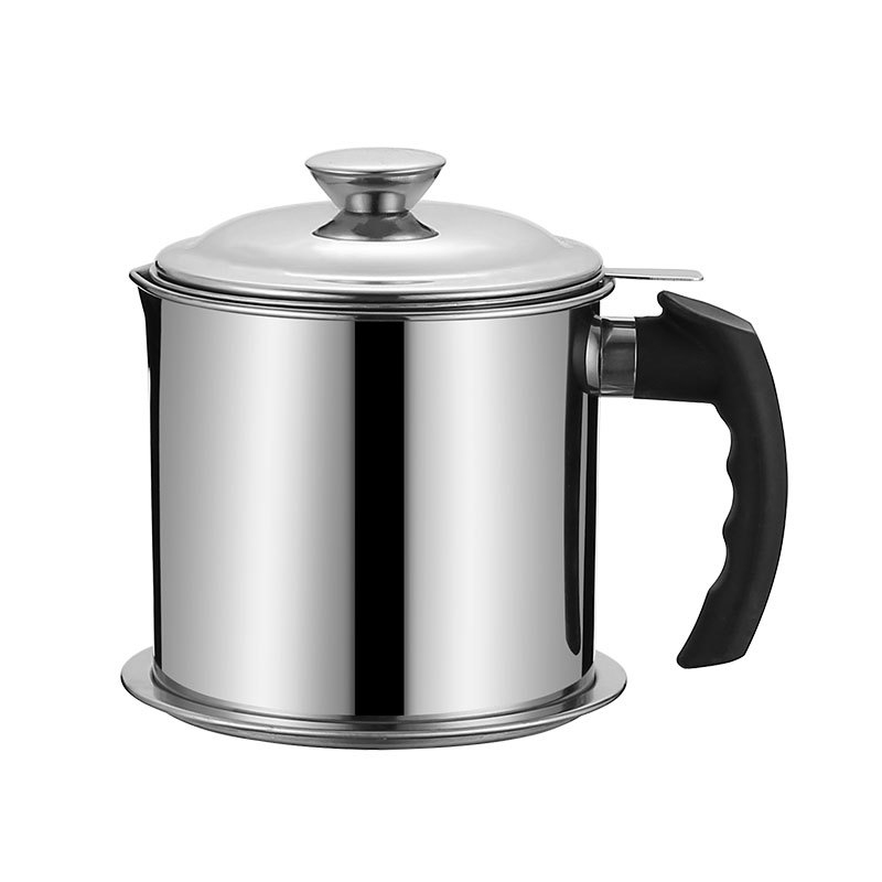 Stainless Steel Oil Draining Pot Household Large Filter Oil Filtering Oil Draining Pot Oil Residue Cup Oil Storage Tank Kitchen Bottle Oil Filtering Tray Oiler