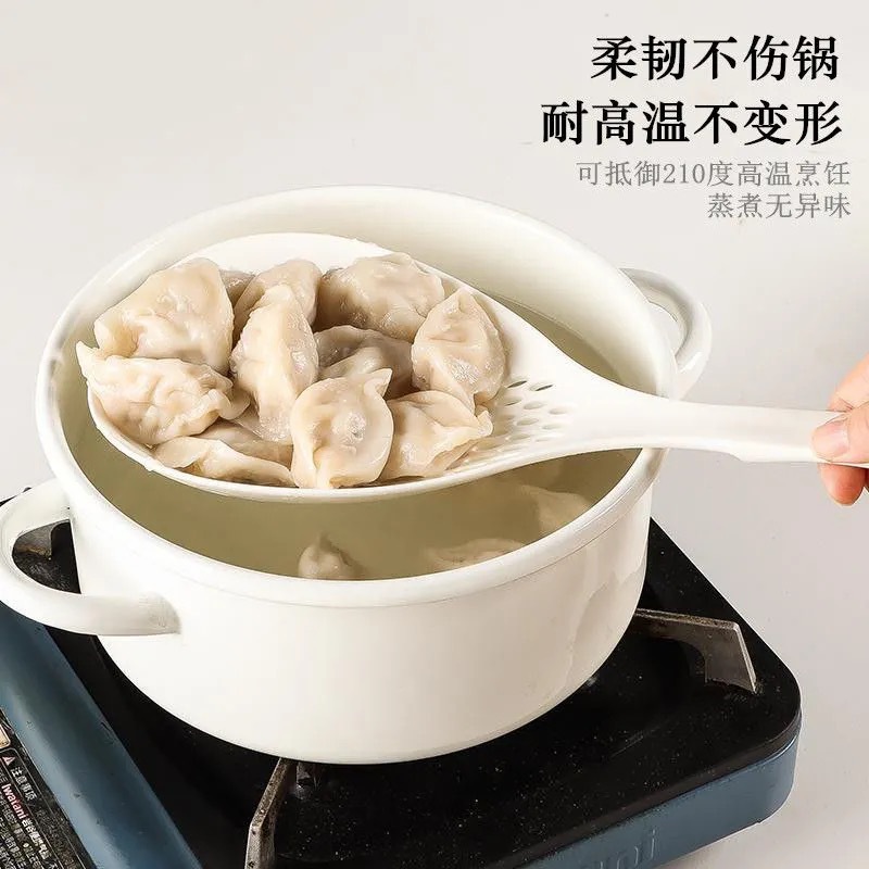 Colander Household Kitchen Oil Leak Spoon Fried Drain Scoop up Dumplings Large Strainer Spoon Strainer Colander Sub Strainer Filter Kitchen