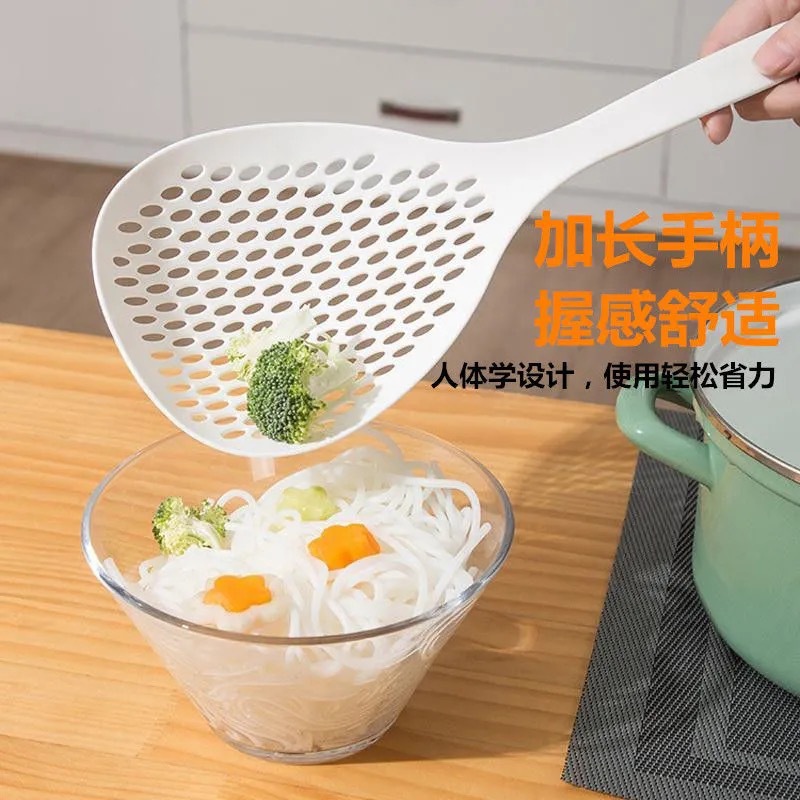 Colander Household Kitchen Oil Leak Spoon Fried Drain Scoop up Dumplings Large Strainer Spoon Strainer Colander Sub Strainer Filter Kitchen
