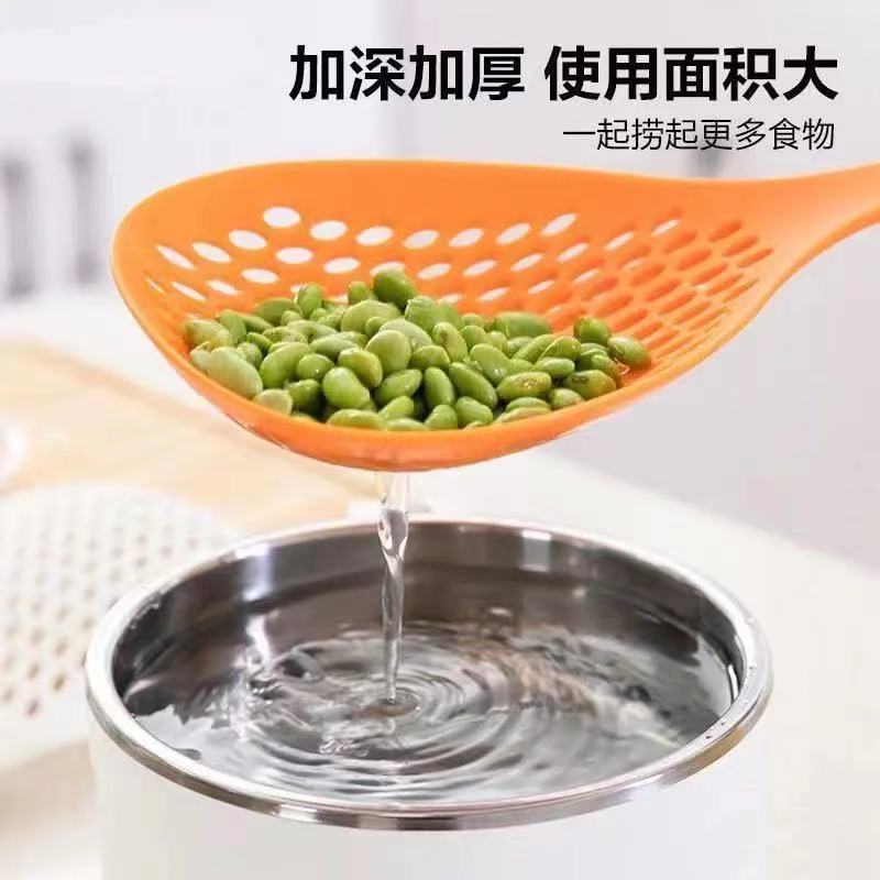Colander Household Kitchen Oil Leak Spoon Fried Drain Scoop up Dumplings Large Strainer Spoon Strainer Colander Sub Strainer Filter Kitchen