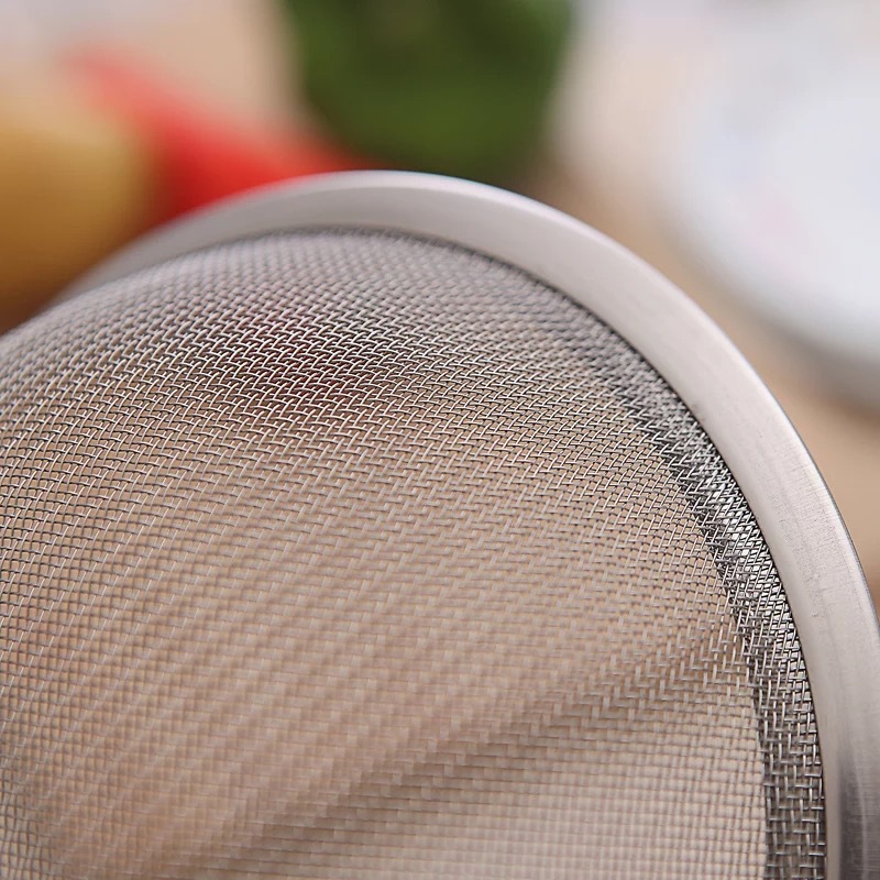 Wide Edge Straight Grain Twill Oil Grid Kitchen Oil Fishing Soybean Milk Bird&#039;s Nest Filtering Strainer 201 Stainless Steel Escape Net Surface