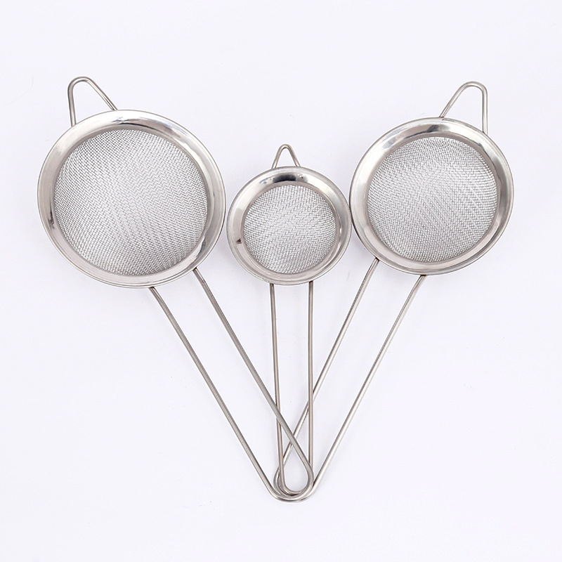 2020 Household Kitchen Utensils Stainless Steel Twill Grid Oil Grid Soy Milk and Juice Filter Colander Factory Wholesale