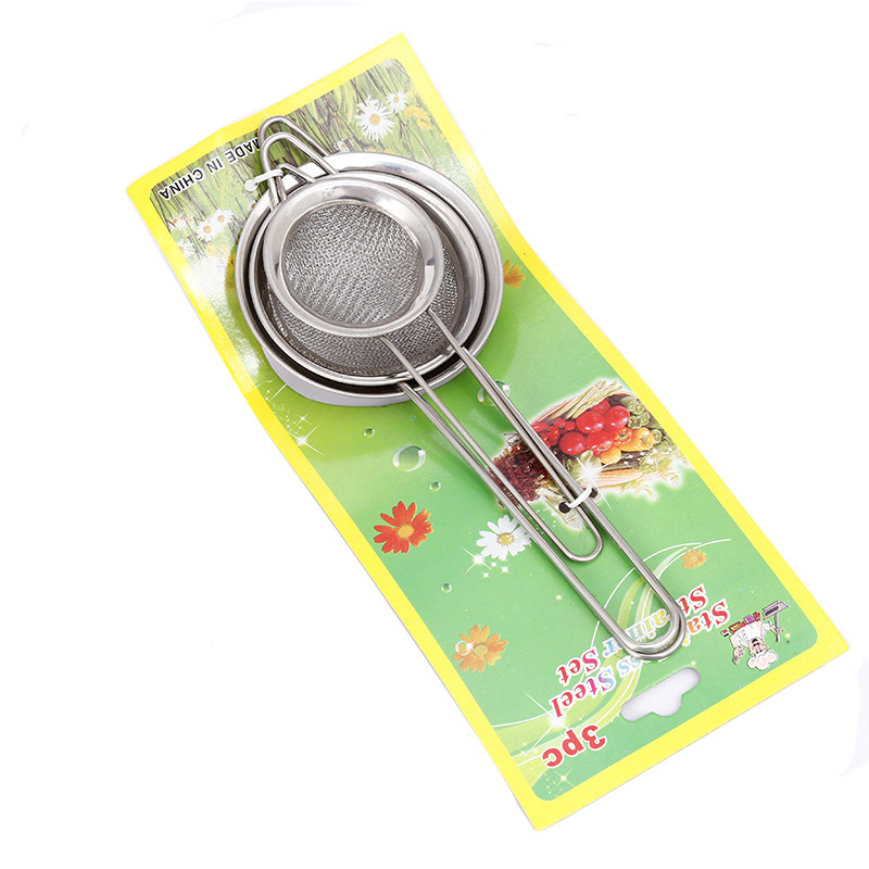 2020 Household Kitchen Utensils Stainless Steel Twill Grid Oil Grid Soy Milk and Juice Filter Colander Factory Wholesale