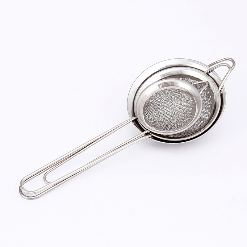 2020 Household Kitchen Utensils Stainless Steel Twill Grid Oil Grid Soy Milk and Juice Filter Colander Factory Wholesale