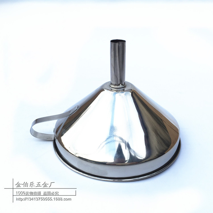 Jinbole Stainless Steel Funnel Filter Oil Leakage Cone Coffee Strainer Non-Magnetic Thickened Kitchen Gadget Factory Direct Sales