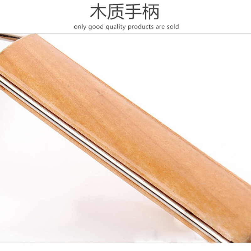 304 Stainless Steel Wooden Handle Two-Ear Strainer Kitchen Multi-Functional Oil Grid Bird &#039;S Nest Soy Milk Filter Hotel Colander