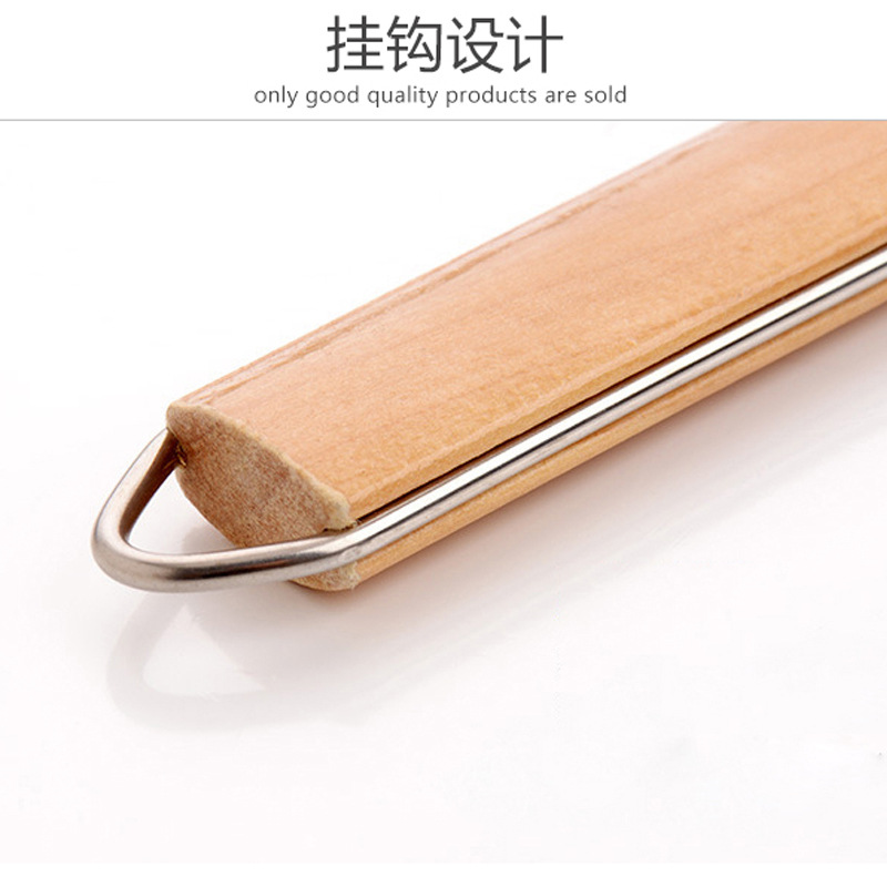 304 Stainless Steel Wooden Handle Two-Ear Strainer Kitchen Multi-Functional Oil Grid Bird &#039;S Nest Soy Milk Filter Hotel Colander