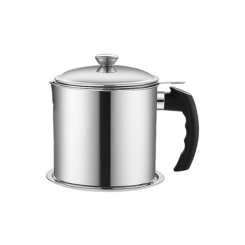 304 Stainless Steel Oil Filter Pot Large Capacity Filter Leak-Proof Oil Pot Filter Net Oil Pot Oil Leakage Oil Storage Tank