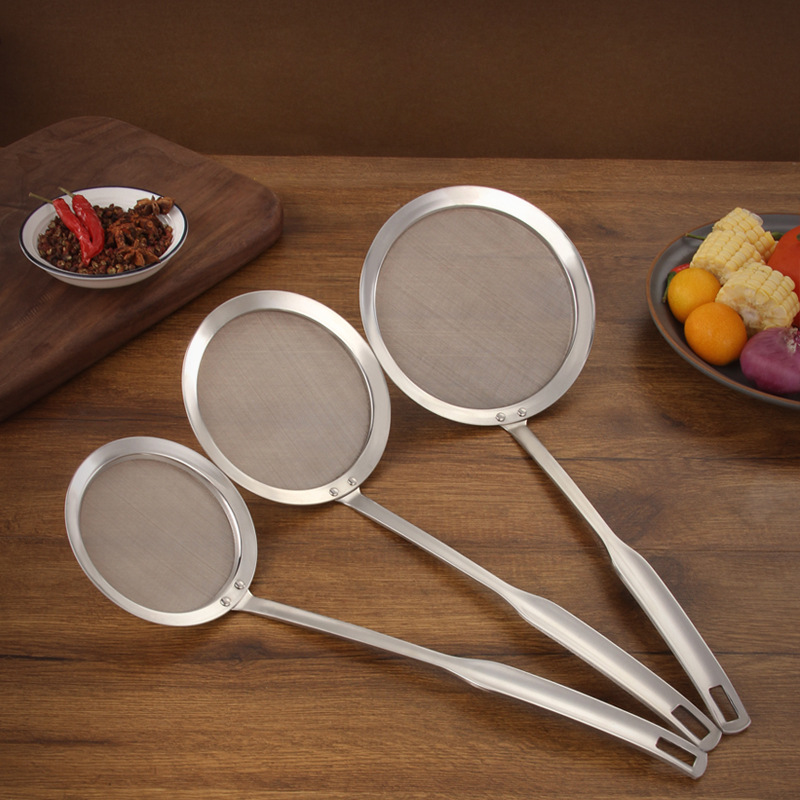 304 Stainless Steel Ultra-Fine Colander Screening Mesh Fantastic Filtering Tool Oil Partition Kitchen Household Foam Soy Milk Residue
