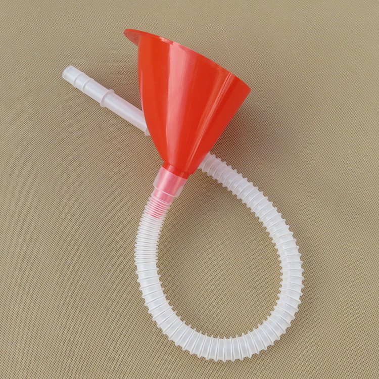 Small Car Motorcycle Filler Funnel Gasoline Oil Fuel with Filter Screen Thickened Funnel