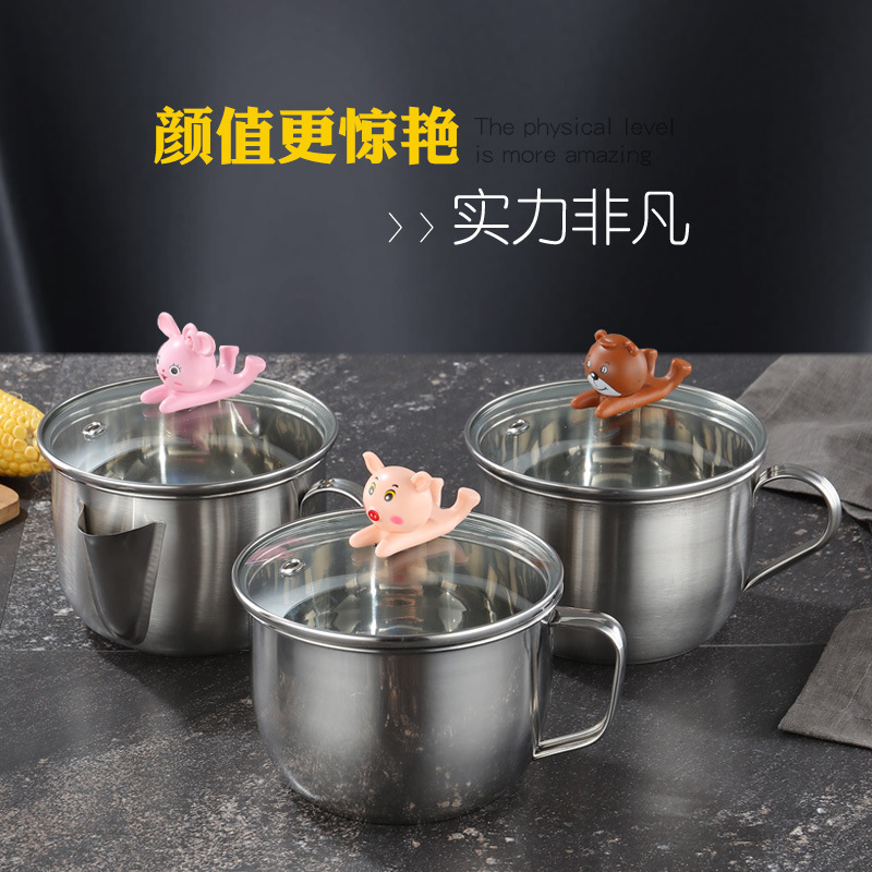 304 stainless steel oil filter household oil to drink soup yuezi soup oil isolator instant noodles dry mix cup snack cup
