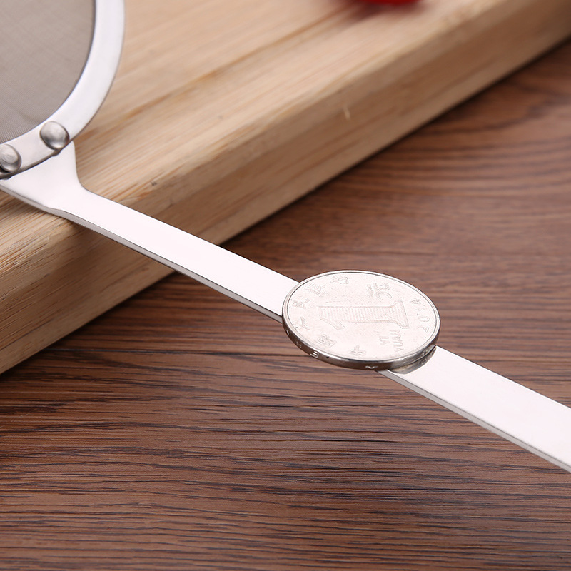 Handheld Flour Sifter Filter Soy Milk Oil Grid 304 Stainless Steel Oil Filtering Spoon Colander Kitchen Oil Strainer Grease Removal
