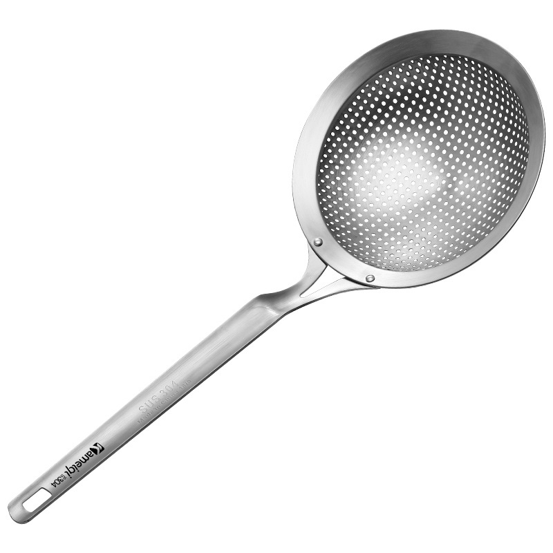 Stainless Steel Oil Filter Household Thickened Noodle Strainer Deep Fried Strainer Spoon Hot Pot Spoon Strainer Whole