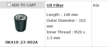 Oil Filter OK410-23-802A