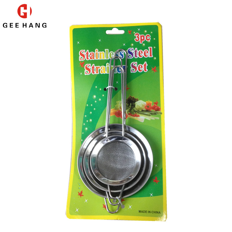 3pcs Handle oilnet Stainless steel mesh oil filter single net