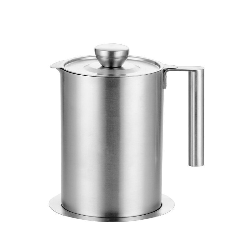 Stainless Steel Oil Draining Pot 304 Household Large Capacity with Lid Filter Leak-Proof Oil Pot Oil Dispenser Oil Filter and Oil Insulation Wholesale