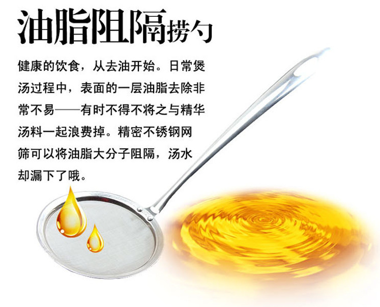 Stainless Steel Grease Trap Grease Oil Filter Screen Small Strainer Oil Screen Oil Filter Grid Ladle Oil Filter