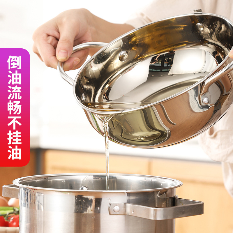 Amazon Deep Frying Pan with Lid Temperature Control Tempura Deep Frying Pan with Oil Filter Rack 20cm Household 304 Deep Frying Pan