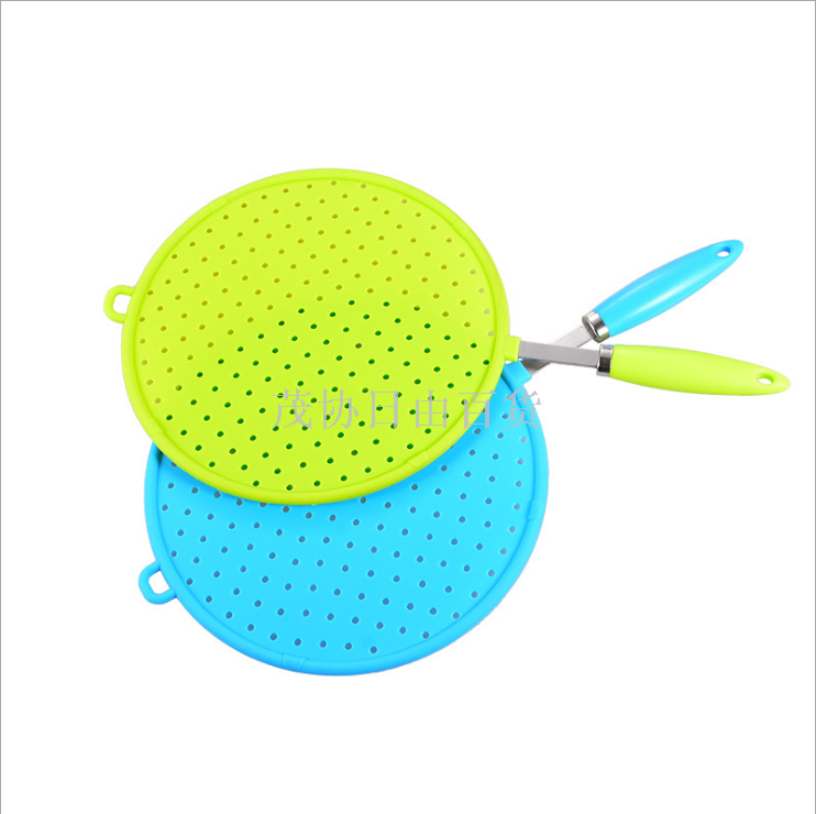 Silica gel oil filter mesh wash vegetables with silica gel oil patting mesh oil splash pot cover silica gel steaming