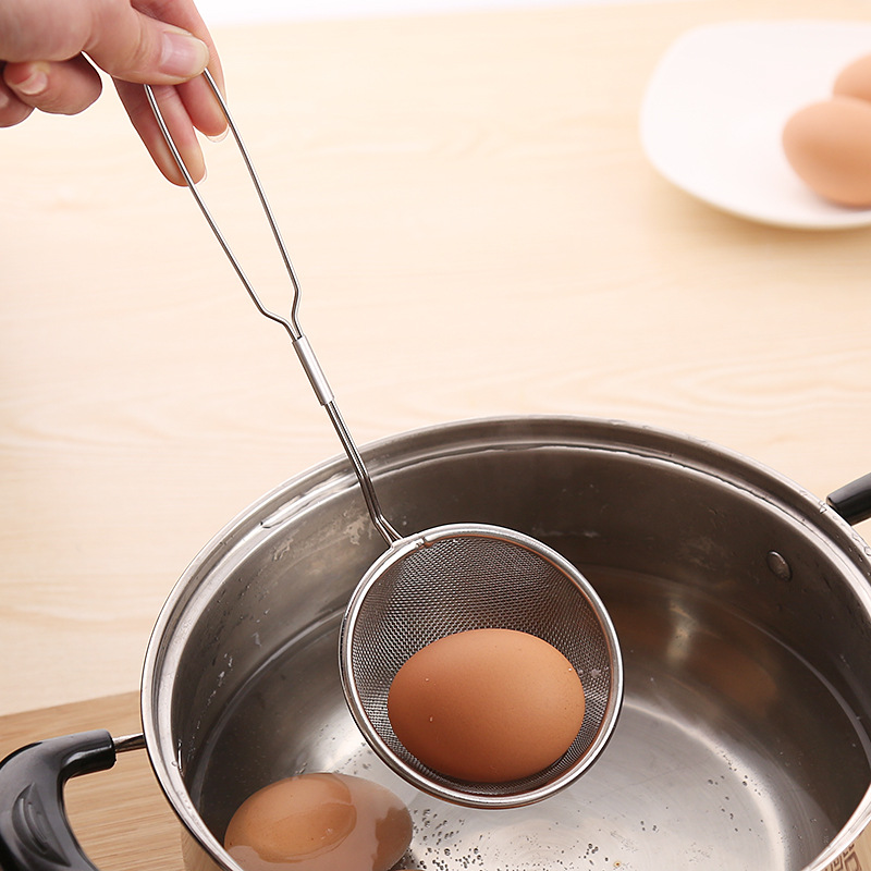 Kitchen Stainless Steel Skimmer Hanging Grease Ladle Oil Filter Household Oil Residue Small Strainer Strainer