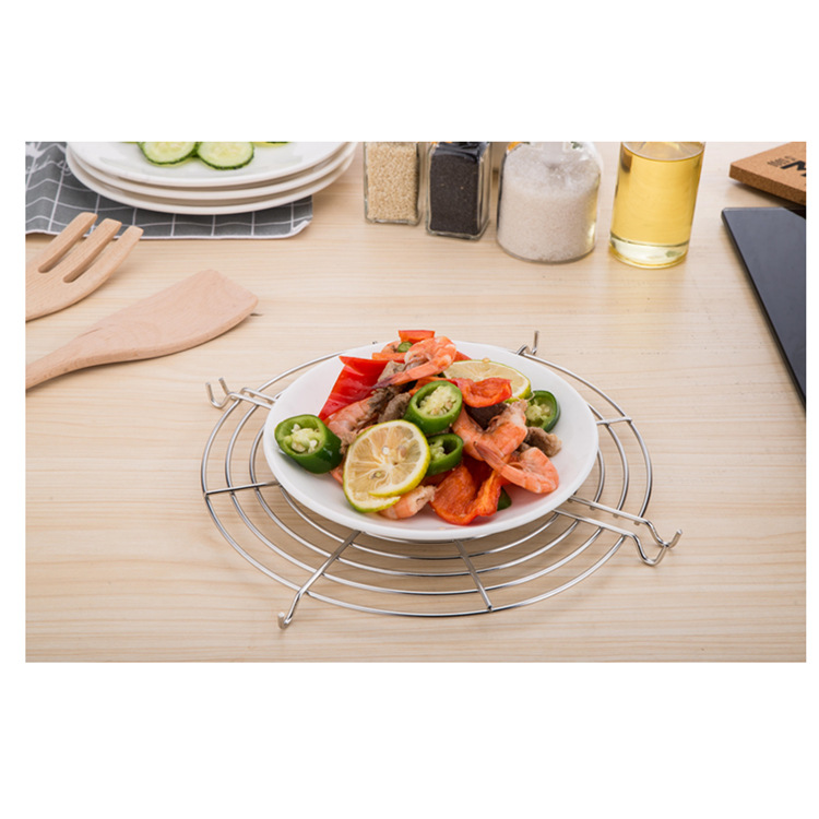 Factory Direct Sales Stainless Steel Oil Draining Rack Kitchen Supplies Frying Rack Semicircle Oil Filter Rack Oil Draining Rack Insulation Bracket