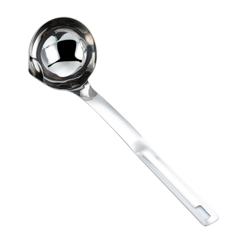 304 Stainless Steel Grease Strainer Oil Dipper Creative Integrated Divided into Oil Dipper Oil Soup Separation Skimming Soup Internet Celebrity Oil Filter