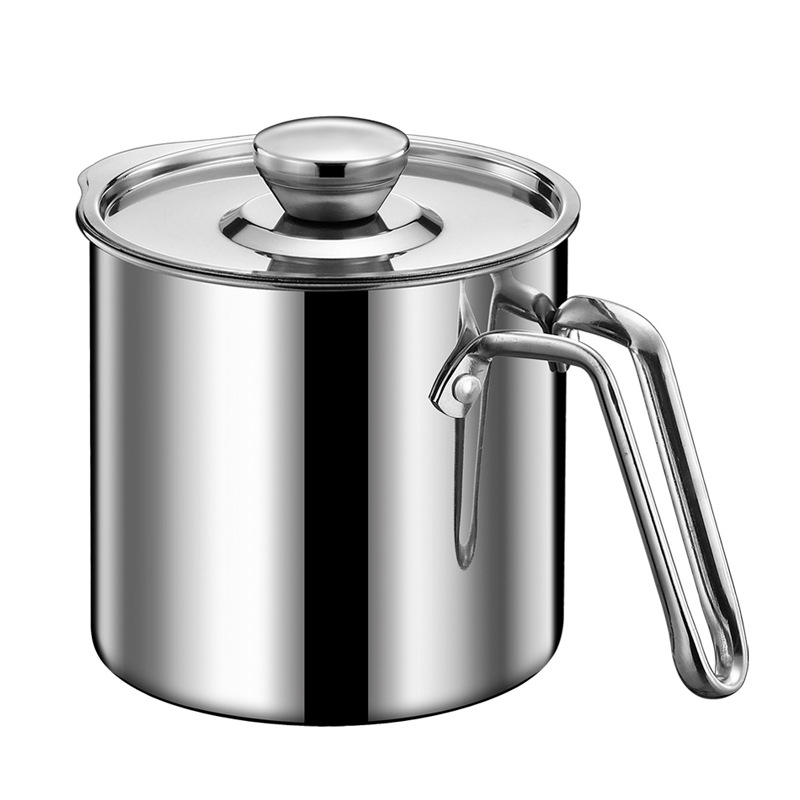 304 Stainless Steel Oil Draining Pot Household Large Capacity with Lid Filter Leakproof Oil Pot Oil Filter Oil Insulation Kitchen Oil Dispenser