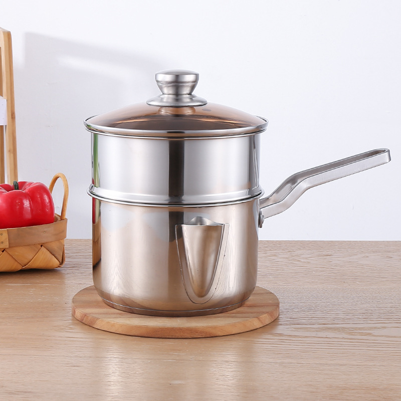 Oil Filter Soup Oil Separator 304 Stainless Steel Milk Pot Household Oil Filter Soup Pot Confinement Oil Removing Pot