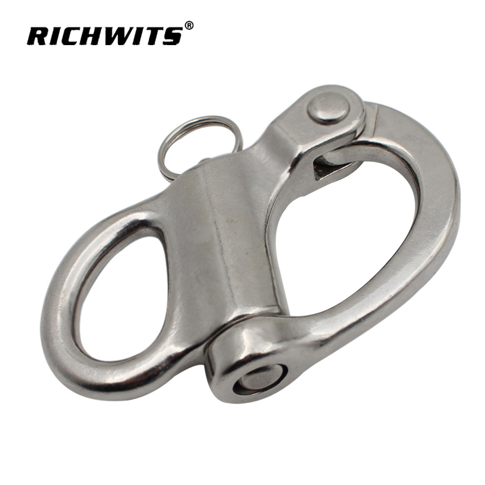 Richwits Stainless Steel 316 Fixed Spring Shackle Sanp Shackle Self-Locking Shackle